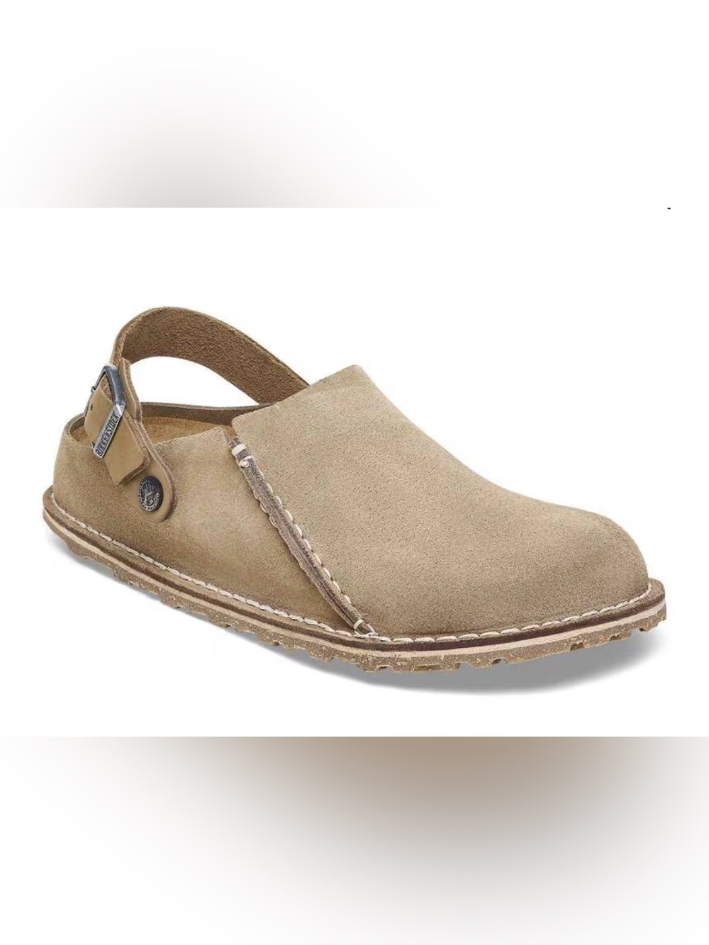 Like New!! Birkenstock Lutry Suede Boston Clogs in Gray Taupe - Picture 10 of 10